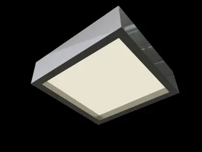 Rectangular modern ceiling light architectural scene lighting Low-poly 3D model