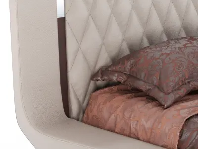 Modrest Denmark Modern Gray & Brown Oak Bed