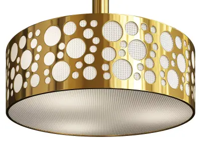  Italian Brass Pendant Light Low-poly 3D model