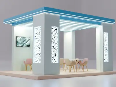 Exhibition Stall or Booth Design for advertisement 3d model 3D model