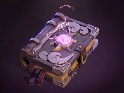 Magic Pink Book Free low-poly 3D model