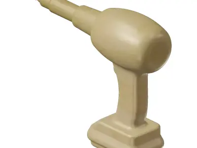 Wooden Cordless Power Drill Toy 3D model