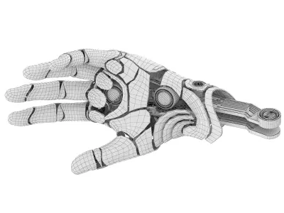 Robot hand Low-poly 3D model