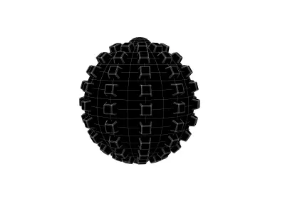 Massage Ball v1 001 Low-poly 3D model