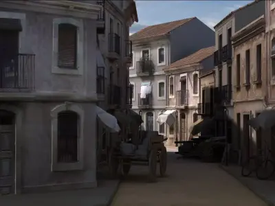 Town Street 3D model