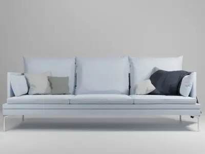 sofa light blue Free 3D model