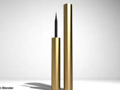 Eyeliner gold pen 3D model