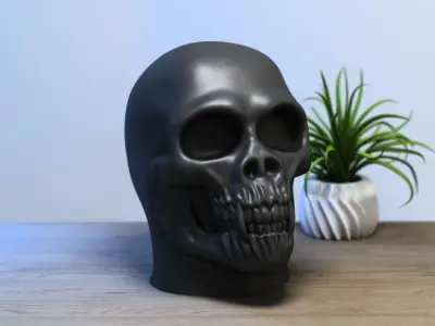Skull gorilla headphone Stand 3D print model