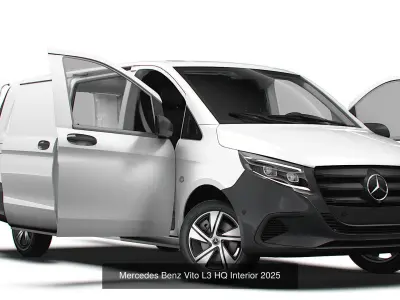 Mercedes Benz Vito Van HQ Interior 2025 3D Model Pack
