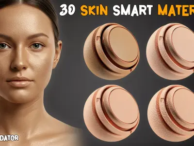 30 Skin Smart Materials and PBR Texture   Vol 24 Low-poly 3D model