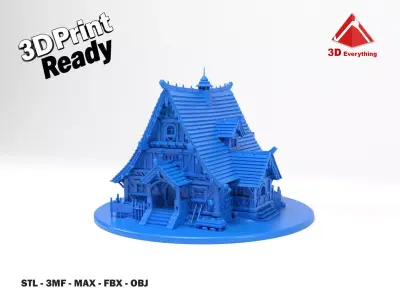 Medieval house 3D print model