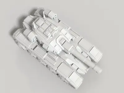Tank STL 3D Printable Battle Combat Tank 3D print model