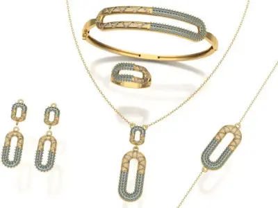 Complete jewelry set 3D print model