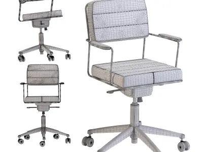 Office Chair Dottore Black 3D model