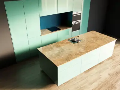 90-Kitchen6 glossy 8 3D model