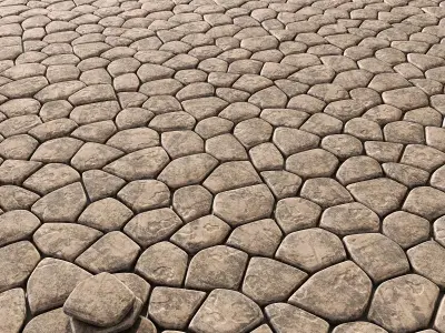 Paving old clay 3D model
