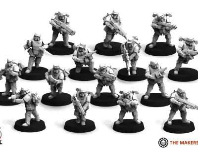 Universal Guard - Shock Infantry Builder 3D print model