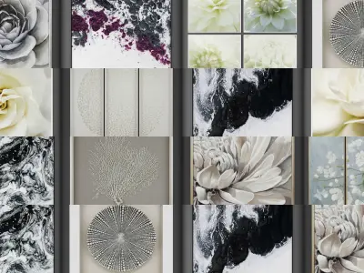 Collection of Picture Frames - 20 sets 3D Model Pack 23