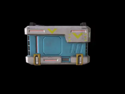 Sci-fi box Low-poly 3D model order
