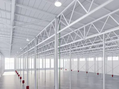 warehouse 01 low poly Low-poly 3D model