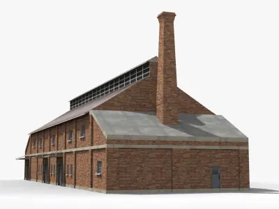 Factory xx13 Low-poly 3D model