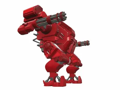 Battle mech robot mobi 6R 3D model