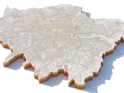 London City in UK 3D model