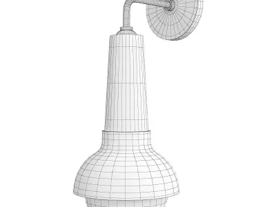 CAPPED CONCRETE SCONCE Low-poly 3D model