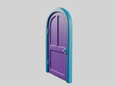 Cartoon Door 12a 3D model