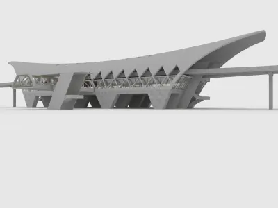 Railway Station 1 3D model