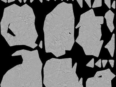 stone two rocks Low-poly 3D model