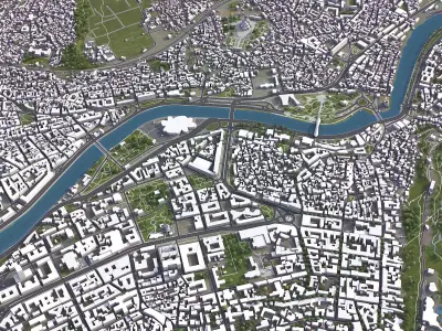 Tbilisi Low-poly 3D model