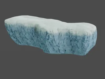 Iceberg ice block Low-poly 3D model
