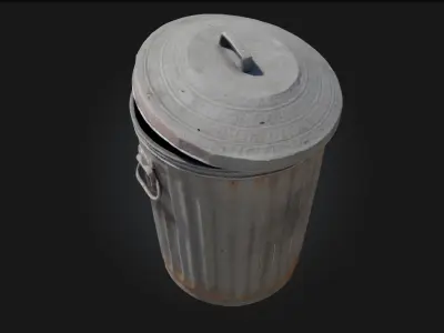 Trash Can Classic  Timeless Urban Utility with a Vintage Touch 3D model