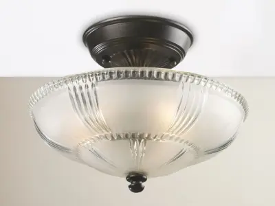 Albreda Light Simple Bowl Semi Flush Mount 3D model