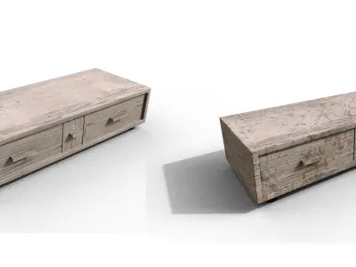 Pack 2 Sets Modern Furniture 3D Model Low-poly 3D model