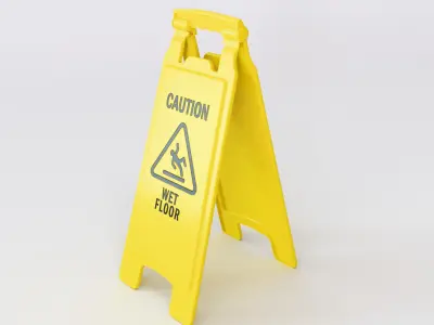 Wet Floor Sign 3D model