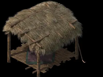 Game Building - Cottages 011 3D model