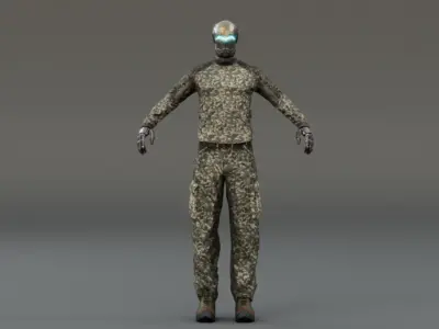 Robot Soldier Low-poly 3D model purchase