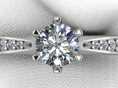 Classic Engagement Ring  3D print model