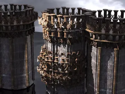 Dark Celtic Gods Tower Stones 2  3D model