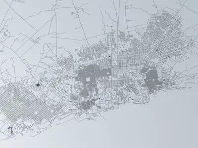 Mogadishu Road Network and Streets 3D model