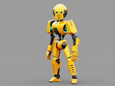 Android V2 rigged character 3D model
