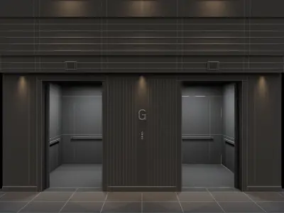 elevator zone 2 cabin  Low-poly 3D model