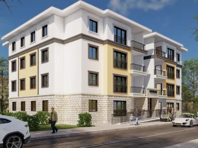 3 Different Apartment Buildings as Mansion 3D model