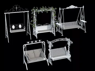 Garden Swing Chair 01 3D model