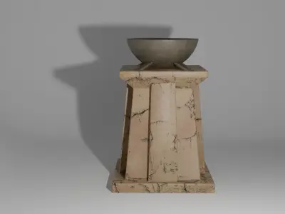 Ancient Egyptian Brazier Low-poly 3D model