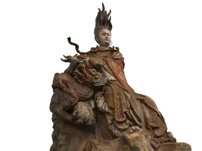 Deity Statue Sculpture07 3D model