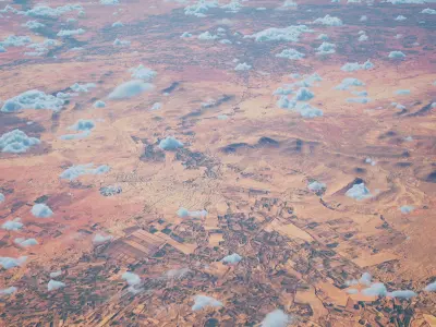 El Kelaa des Srarhna Morocco City Landscape 3D Model 3D model