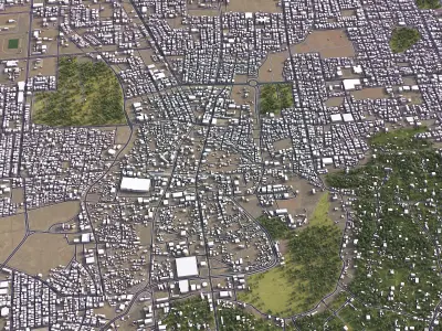 Hofuf - 3D City Low-poly 3D model